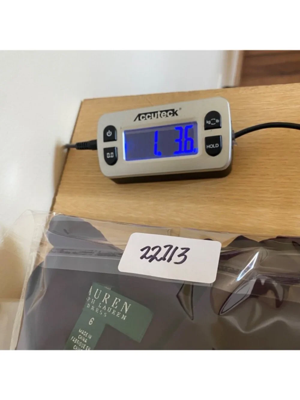 Lauren Ralph Lauren Dress Womens 6 Purple Surplice Faux Wrap 3/4 Sleeve Bodycon - Picture 11 of 11